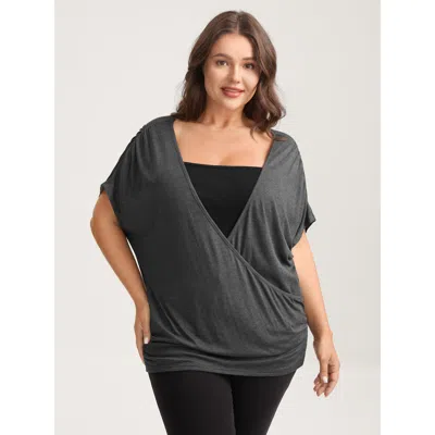 Bloomchic Supersoft 2-in-1 Plain Knit Top In Multi