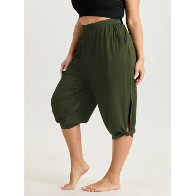 Bloomchic Supersoft Stretchy Cuffed Cropped Lounge Bottoms In Multi