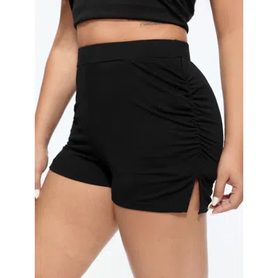 Bloomchic Supersoft Stretchy High-waisted Shorts In Black