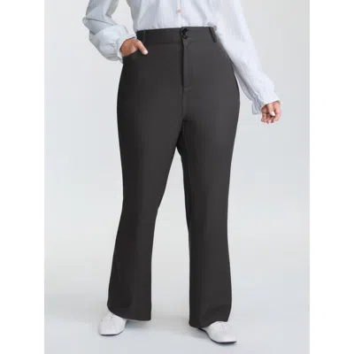 Bloomchic Supersoft Stretchy Plain Bootcut Pants In Black