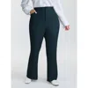 Bloomchic Supersoft Stretchy Plain Bootcut Pants In Blue