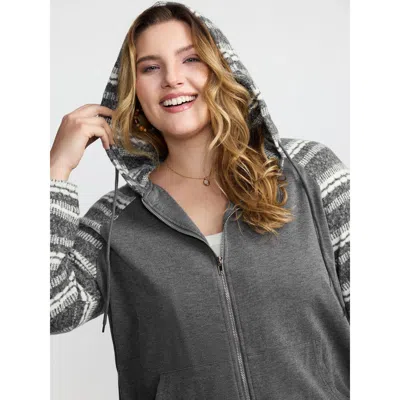 Bloomchic Supersoft Stripe Contrast Stretchy Hoodie Jacket
