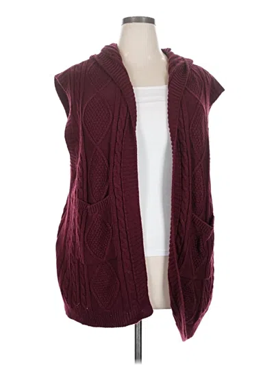 Pre-owned Bloomchic Sweater Vest In Burgundy