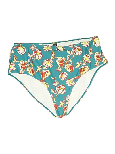 Pre-owned Bloomchic Swimsuit Bottoms In Teal