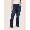 Bloomchic Thigh-friendly Stretchy Flared Jeans In Blue
