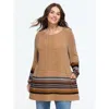 Bloomchic Tunic Boho Print Pocket T-shirt In Multi