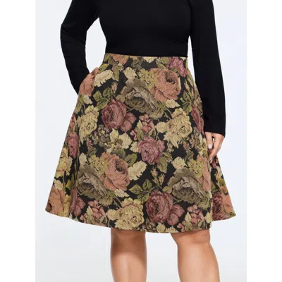 Bloomchic Vintage Floral Pocket Mini Skirt In Multi