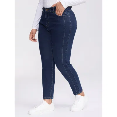 Bloomchic Women's Plus Size Curve Friendly Skinny-fit High-rise Jeans Denimindigo Not Graphics Non Skinny Fit 