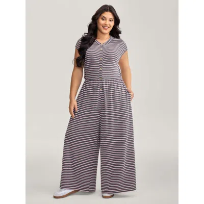 Bloomchic Women's Plus Size Easy Peezy Cut-out Stretchy Waist Jumpsuit Dimgray Casual 14-16/1x