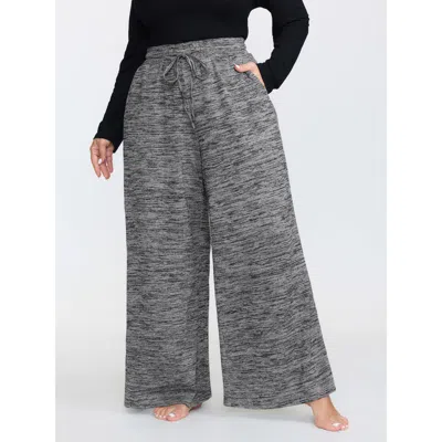 Bloomchic Women's Plus Size Heather Drawstring Loose Lounge Bottoms Darkgray Full 22-24/3x In Gray