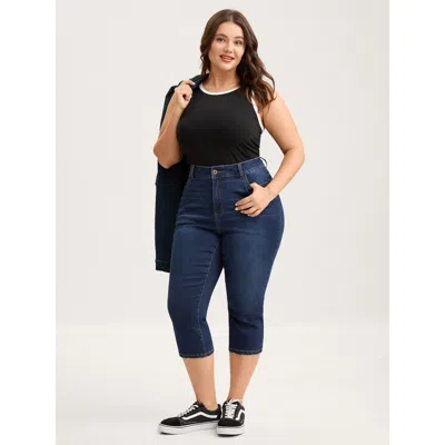 Bloomchic Women's Plus Size Stretchy Butt-lifting Skinny-fit Jeans Midblue Non Skinny Fit High Stretch 10/m
