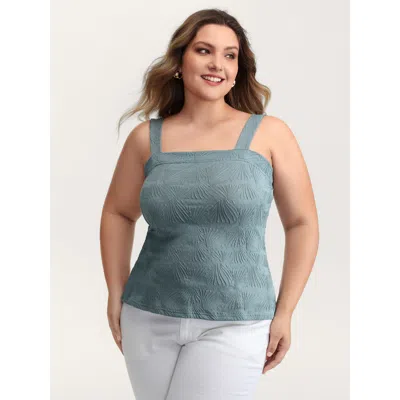 Bloomchic Women's Plus Size Stretchy Knit Wide Straps Fitted Tank Top Dimgray Elegant Non 10/m