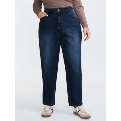 Bloomchic Women's Plus Size Stretchy Mid-rise Boyfriend Jeans Bluevintage Boyfriend High Stretch 18/2x