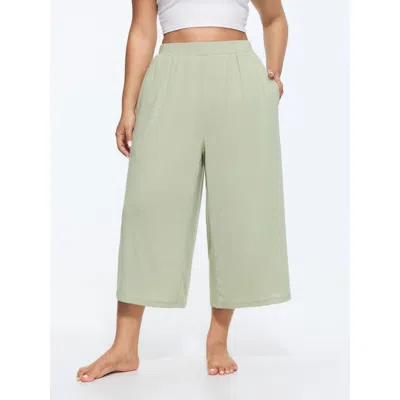 Bloomchic Women's Plus Size Supersoft Cropped Lounge Bottoms Dimgray 10/m