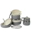 Bloomhouse 12 Piece Non-stick Cookware Set In Gray