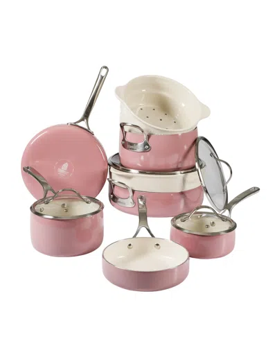 Bloomhouse 12 Piece Non-stick Cookware Set In Pink