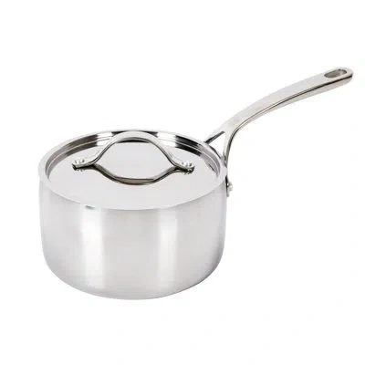 Bloomhouse 3-qt Triply Stainless Steel Sauce Pan W/ Non-stick Non-toxic Pro Ceramic Interior In Silver