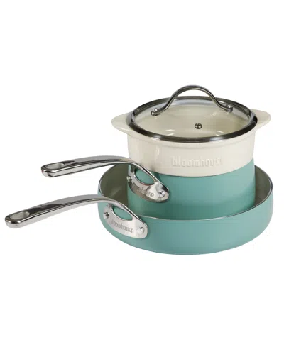 Bloomhouse 4 Piece Induction Base Cookware Set In Green