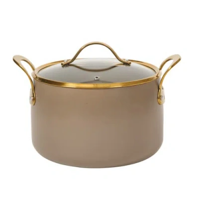Bloomhouse 8 Quart Stock Pot With Lid, Pfas-free Ceramic Nonstick Dutch Oven, Heavy Duty Aluminum
