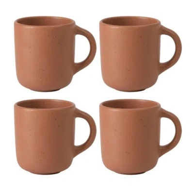 Bloomhouse Corsica Clay 4 Piece Mug Set In Brown