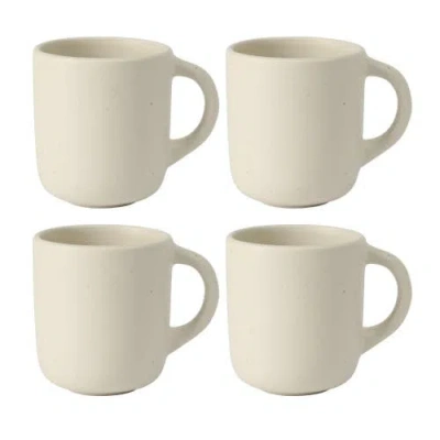 Bloomhouse Corsica Clay 4 Piece Mug Set In White