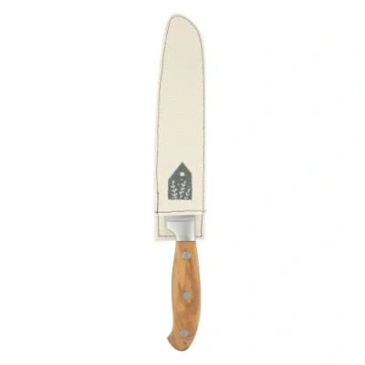 Bloomhouse German Steel Bread Knife W/ Italian Olive Wood Forged Handle In Neutral