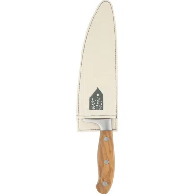 Bloomhouse German Steel Chef Knife W/ Italian Olive Wood Forged Handle In Gray