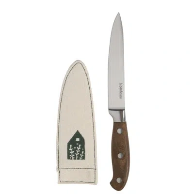 Bloomhouse German Steel Chef Knife W/ Walnut Wood Forged Handle In Brown
