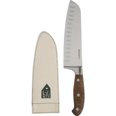 Bloomhouse German Steel Santoku Knife In Brown