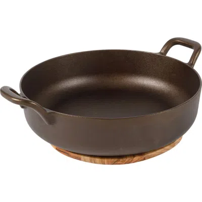 Bloomhouse Natural Bronze Finish Round Cast Iron Everyday Pan In Brown