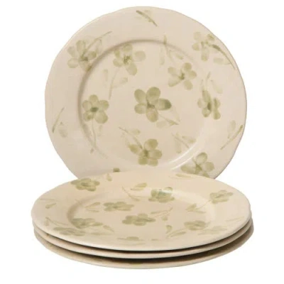 Bloomhouse Porto Petals 10.8 Inch Dinner Plates Set Of 4 In Neutral