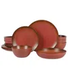 Bloomhouse Reactive Glaze 16-pc Dinnerware Set, Service For 4 In Red Overflow