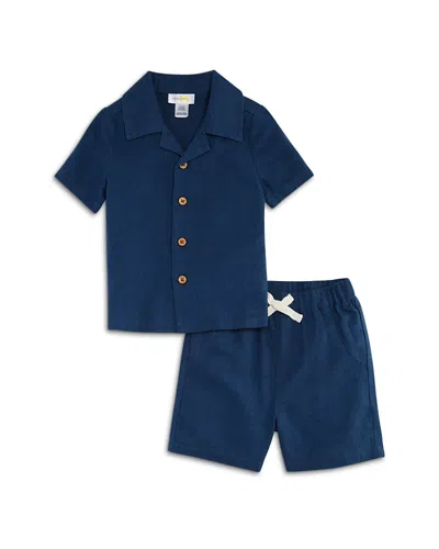 Bloomie's Baby Boys' Camp Shirt & Shorts Set, Baby - Exclusive In Blue