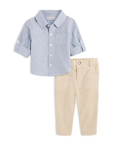 Bloomie's Baby Boys' Shirt & Pants Set, Baby - Exclusive In Blue