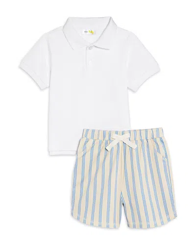Bloomie's Baby Boys' Short Sleeved Polo & Striped Shorts Set, Baby - Exclusive In Multi