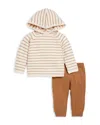 Bloomie's Baby Bloomies Baby Boys' Striped Sweater Hoodie & Pants Set - Baby In Tan