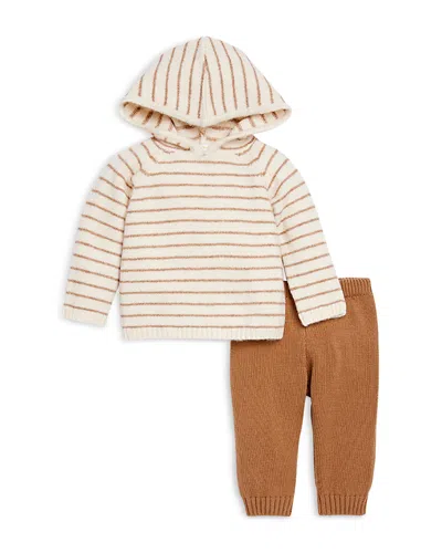 Bloomie's Baby Bloomies Baby Boys' Striped Sweater Hoodie & Pants Set - Baby In Tan