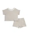 Bloomie's Baby Boys' Striped Waffle Knit Top & Shorts Set, Baby - Exclusive In Grey