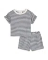 Bloomie's Baby Boys' Striped Waffle Knit Top & Shorts Set, Baby - Exclusive In Navy