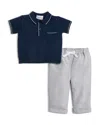 Bloomie's Baby Boys' Sweater Top & Woven Pants Set, Baby - Exclusive In Navy