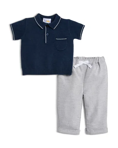 Bloomie's Baby Boys' Sweater Top & Woven Pants Set, Baby - Exclusive In Navy