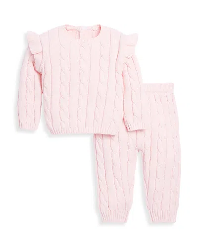 Bloomie's Baby Bloomies Baby Girls' Cable Sweater Knit Top And Leggings Set - Baby In Pink
