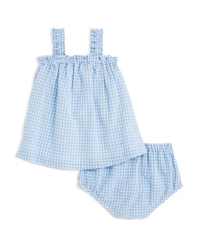 Bloomie's Baby Girls' Gingham Dress & Bloomers Set, Baby - Exclusive In Blue