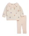Bloomie's Baby Bloomies Baby Girls' Intarsia Knit Top & Leggings Set - Baby In Tan