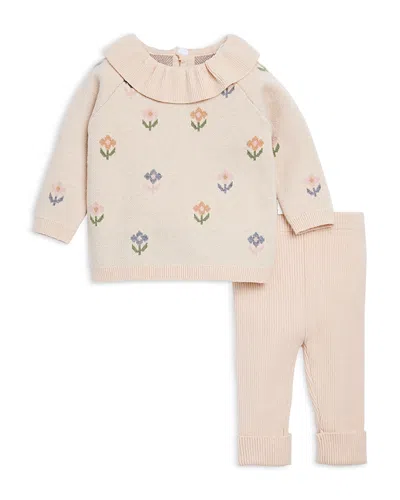 Bloomie's Baby Bloomies Baby Girls' Intarsia Knit Top & Leggings Set - Baby In Tan