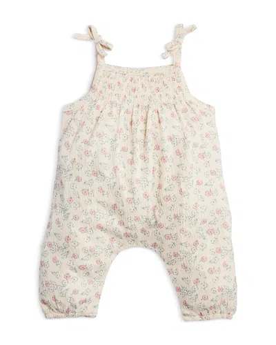 Bloomie's Baby Girls' Knit Gauze Coverall, Baby - Exclusive In Ivory