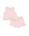 Bloomie's Baby Girls' Knit Gauze Top & Shorts Set, Baby - Exclusive In Pink