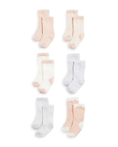 Bloomie's Baby Girls' Knit Socks, 6 Pack - Baby In Light Pink