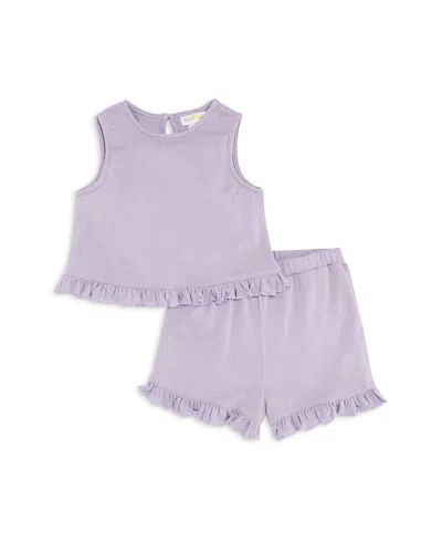 Bloomie's Baby Girls' Knit Tank Top & Shorts Set, Baby - Exclusive In Purple
