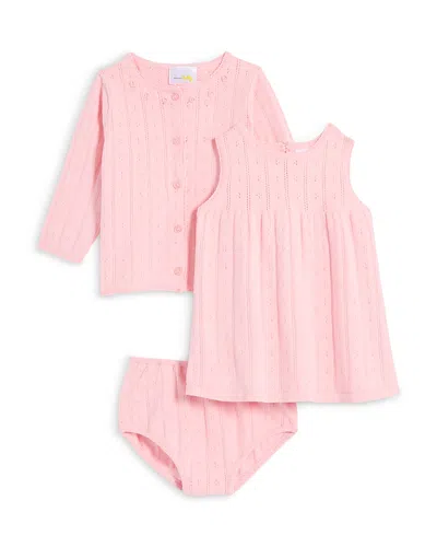 Bloomie's Baby Girls' Pointelle Cardigan & Dress Set, Baby - Exclusive In Pink